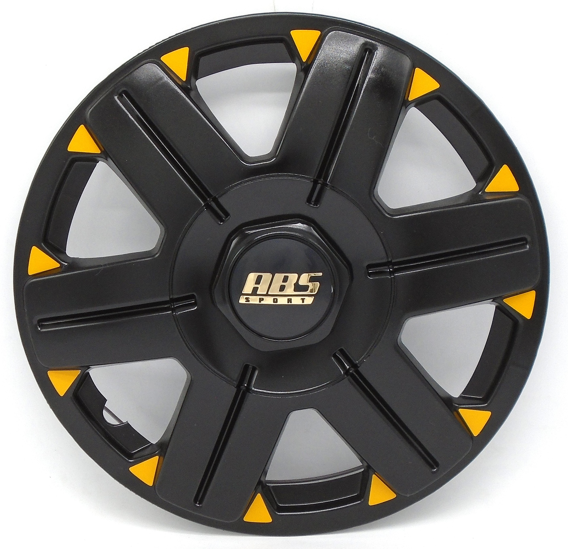 [POLR13-LES0027] TAPON POLVERA RIN 13 ABS SPORT TUNING NEGRO-AMARILLO LES0027