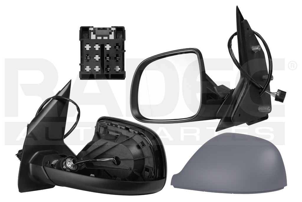 ESPEJO VW TRANSPORTER 16-24 ELECTRICO C/DESEMPANANTE P/PINTAR (5 PINES) PASAJEROS L4 4 CILINDROS 2.0L 4 PUERTAS IZQ