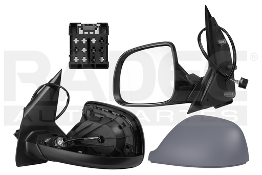 ESPEJO VW TRANSPORTER 16-24 ELECTRICO C/DESEMPANANTE P/PINTAR (5 PINES) PASAJEROS L4 4 CILINDROS 2.0L 4 PUERTAS IZQ