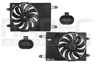 MOTOVENTILADOR FD FIESTA 02-10 L4 1.6, 2.0L P/RAD C/RESISTENCIA SENCILLO COMPLETO 2 Y 2 PINES KS