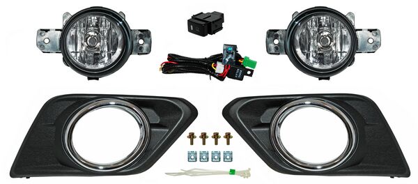 FARO NIEBLA XTRAIL 15-17 C/PARRILLA FILO CROM JGO