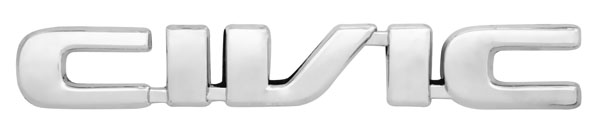 EMBLEMA LETRAS CIVIC 01-04 CROMO