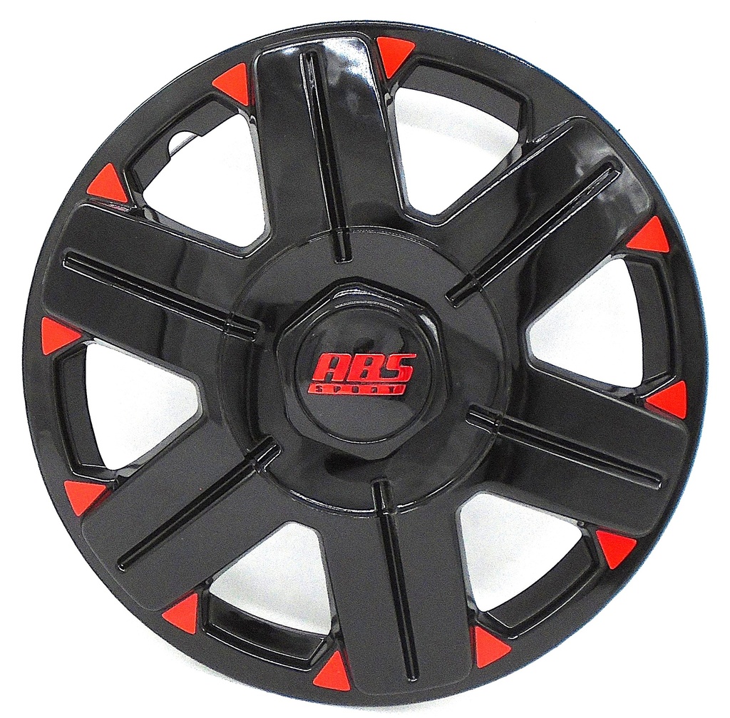TAPON POLVERA RIN 13 ABS SPORT TUNING NEGRO-ROJO LES0029 (DAÑADA)