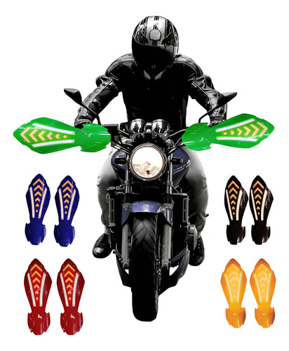 [CUB-PU-003] CUBRE PUÑOS PARA MOTOCICLETA UNIVERSAL VERDE 25 X 9.5CM PAR