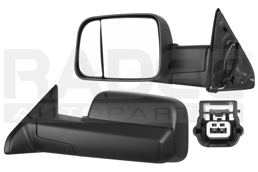 ESPEJO DG RAM 19-23 LINEA NUEVA MANUAL C/SENSOR TEMPERATURA CORRUGADO 2 PINES IZQ