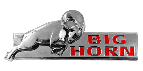 LETRAS CARNERO BIG HORN RAM 10-18 CROMO ROJO