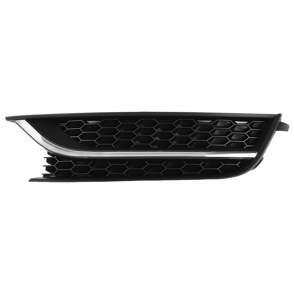 REJILLA FASCIA DELANTERA VW PASSAT 12-15 CORRUGADA S/HOYO P/FARO C/MOLDURA CROMADA IZQ