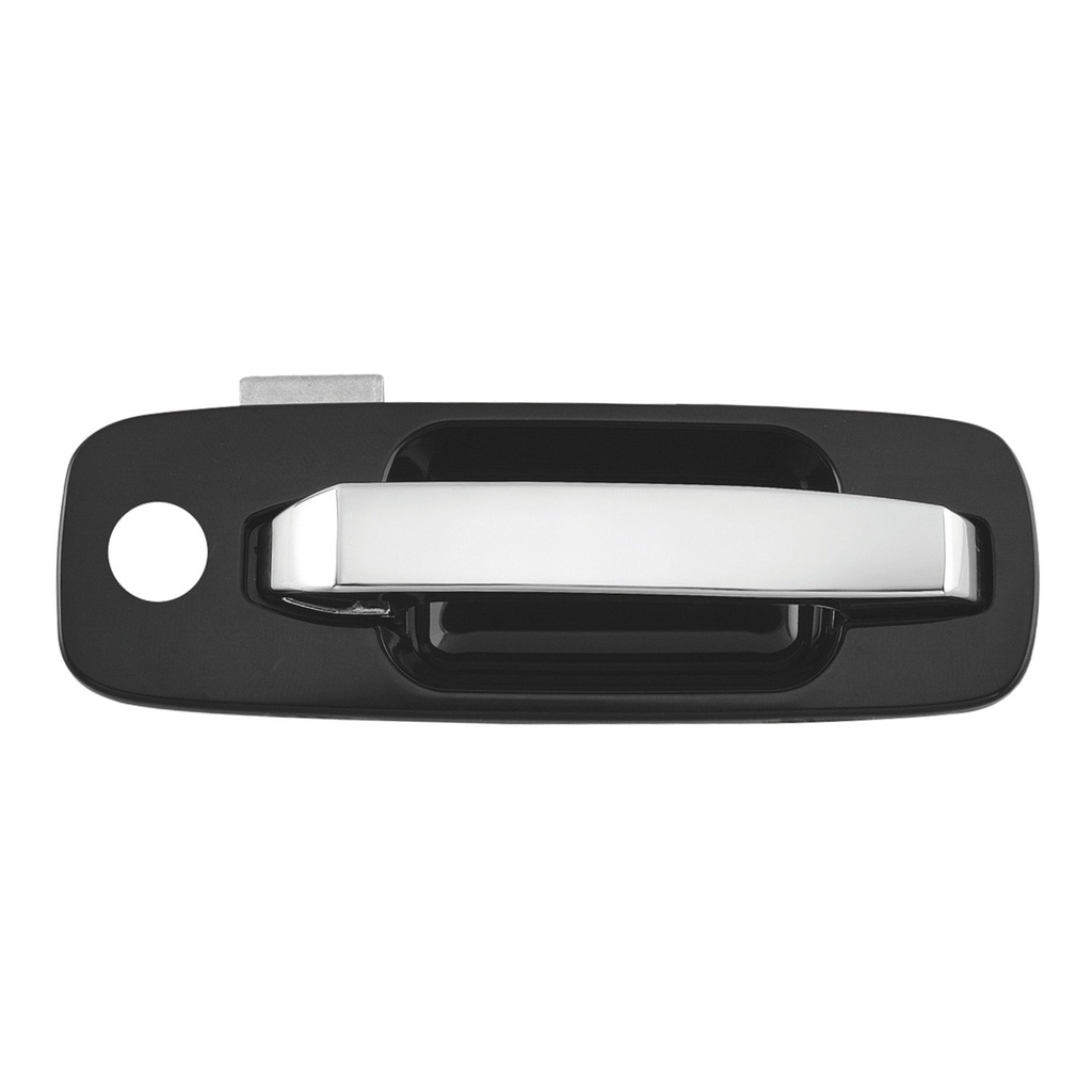 MANIJA EXTERIOR NS X-TRAIL 02-07  CON HOYO PARA LLAVE NEGRA/CROMO PLASTICO HUSHAN Derecho Delantera  
