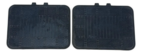 TAPETE UNIVERSAL AUTOS 2PZ CH NEGRO FLORES