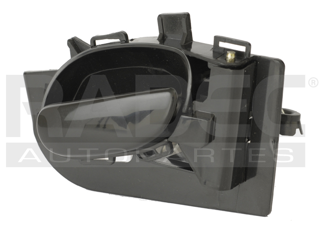 MANIJA INTERIOR PG 206 01-09  NEGRO PLASTICO HUSHAN Derecho Delantera/Trasera  
