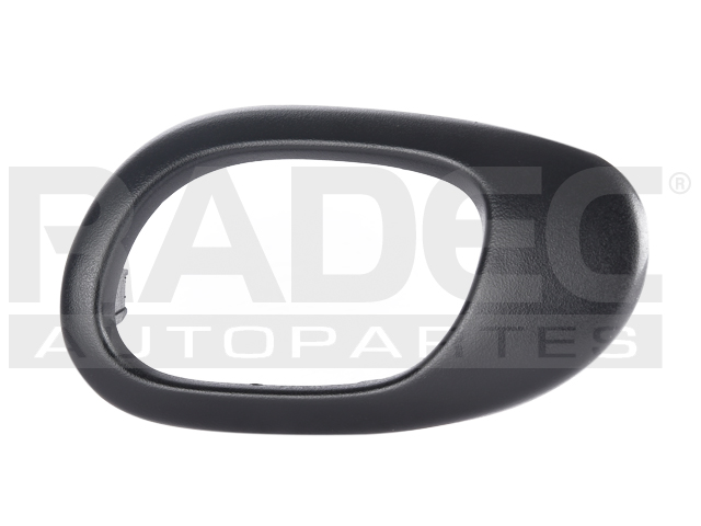 MANIJA INTERIOR PG 206 01-09  SOLO BISEL NEGRO PLASTICO HUSHAN Derecho Delantera/Trasera  