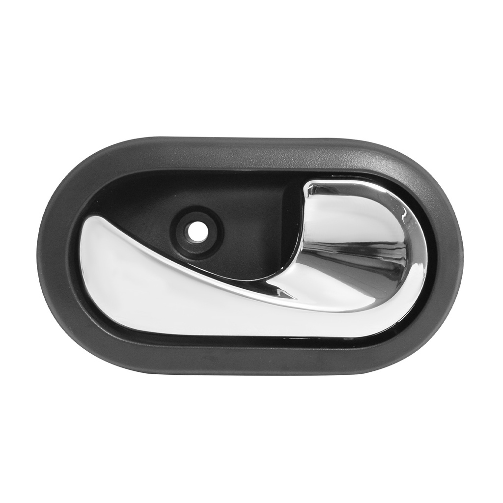 MANIJA INTERIOR RN CLIO EURO 07-09/DUSTER 13-20/MEGANE 04-10/SANDERO 07-15/SCENIC II 05-08/STEPWAY 10-15/OROCH 18-22  PARA VARILLA NEGRA/CROMO PLASTICO HUSHAN Derecho Delantera/Trasera  