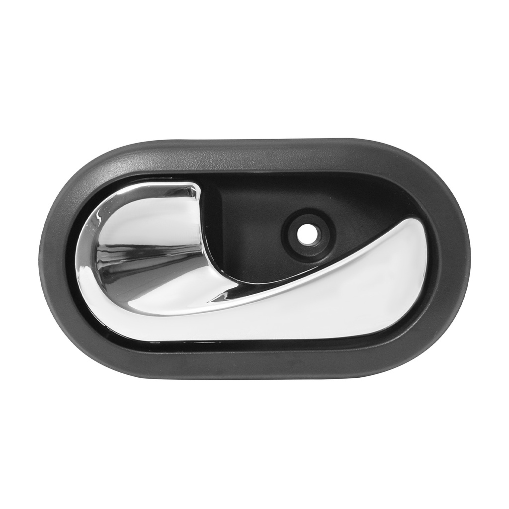 MANIJA INTERIOR RN CLIO EURO 07-09/DUSTER 13-20/MEGANE 04-10/SANDERO 07-15/SCENIC II 05-08/STEPWAY 10-15/OROCH 18-22  PARA VARILLA NEGRA/CROMO PLASTICO HUSHAN Izquierdo Delantera/Trasera  