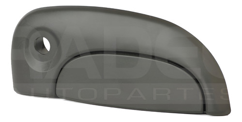 MANIJA EXTERIOR RN KANGOO 04-18  CON HOYO PARA LLAVE CORRUGADA NEGRA PLASTICO HUSHAN Derecho Delantera  