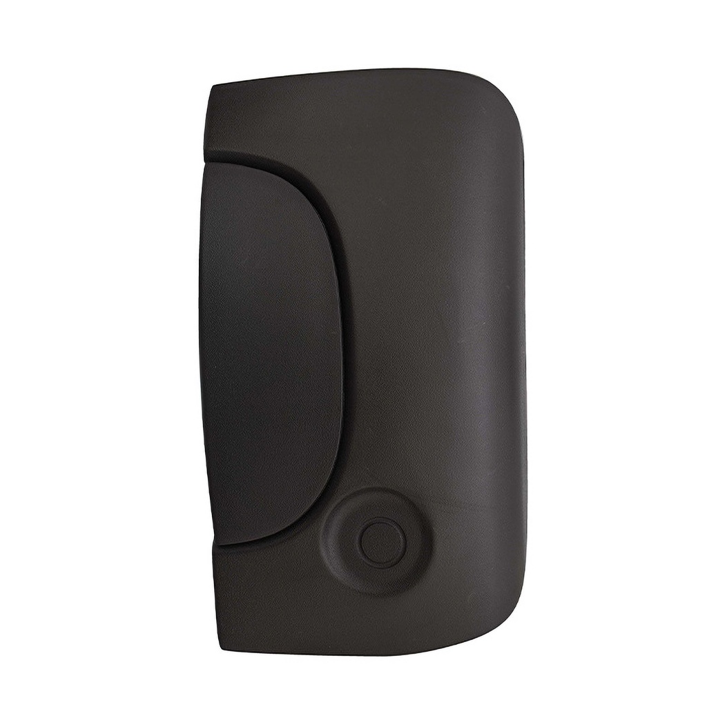 MANIJA EXTERIOR RN KANGOO 04-18  SIN HOYO PARA LLAVE PUERTA DOBLE 5TA PUERTA CORRUGADA NEGRO PLASTICO HUSHAN    