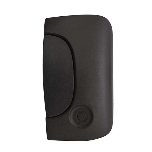 MANIJA EXTERIOR RN KANGOO 04-18  SIN HOYO PARA LLAVE PUERTA DOBLE 5TA PUERTA CORRUGADA NEGRO PLASTICO HUSHAN    