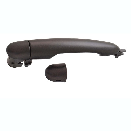 MANIJA EXTERIOR RN MEGANE II 04-10/SCENIC II 05-08  SIN HOYO PARA LLAVE CORRUGADA NEGRA PLASTICO HUSHAN Derecho/Izquierdo Delantera/Trasera  