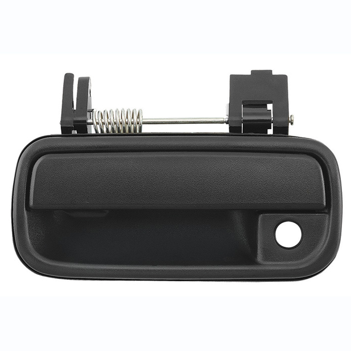 MANIJA EXTERIOR TY HILUX 98-04  CON HOYO PARA LLAVE CORRUGADA NEGRA PLASTICO HUSHAN Izquierdo Delantera  