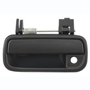 MANIJA EXTERIOR TY HILUX 98-04  CON HOYO PARA LLAVE CORRUGADA NEGRA PLASTICO HUSHAN Izquierdo Delantera  