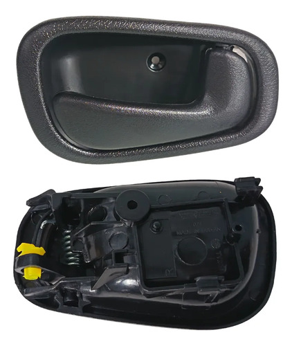 MANIJA INTERIOR TY COROLLA  CV GEO PRIZM 98-02  SIN HOYO PARA SEGURO NEGRO PLASTICO HUSHAN Derecho Delantera/Trasera  