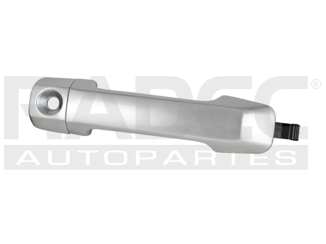 MANIJA EXTERIOR TY FJ CRUSIER 07-14  CON HOYO PARA LLAVE LISA PLATA PLASTICO HUSHAN Derecho/Izquierdo Delantera  