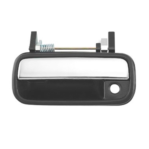 MANIJA EXTERIOR TY HILUX 89-97/4RUNNER 90-95  CON HOYO PARA LLAVE CORRUGADA NEGRA/CROMO HUSHAN Izquierdo Delantera  