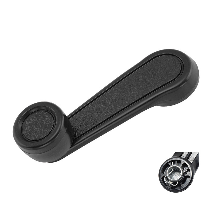 MANIJA DE ELEVAR TY HILUX 89-04/COROLLA 89-91  BASE DE ZINC PERILLA NEGRA PLASTICO NEGRO HUSHAN    