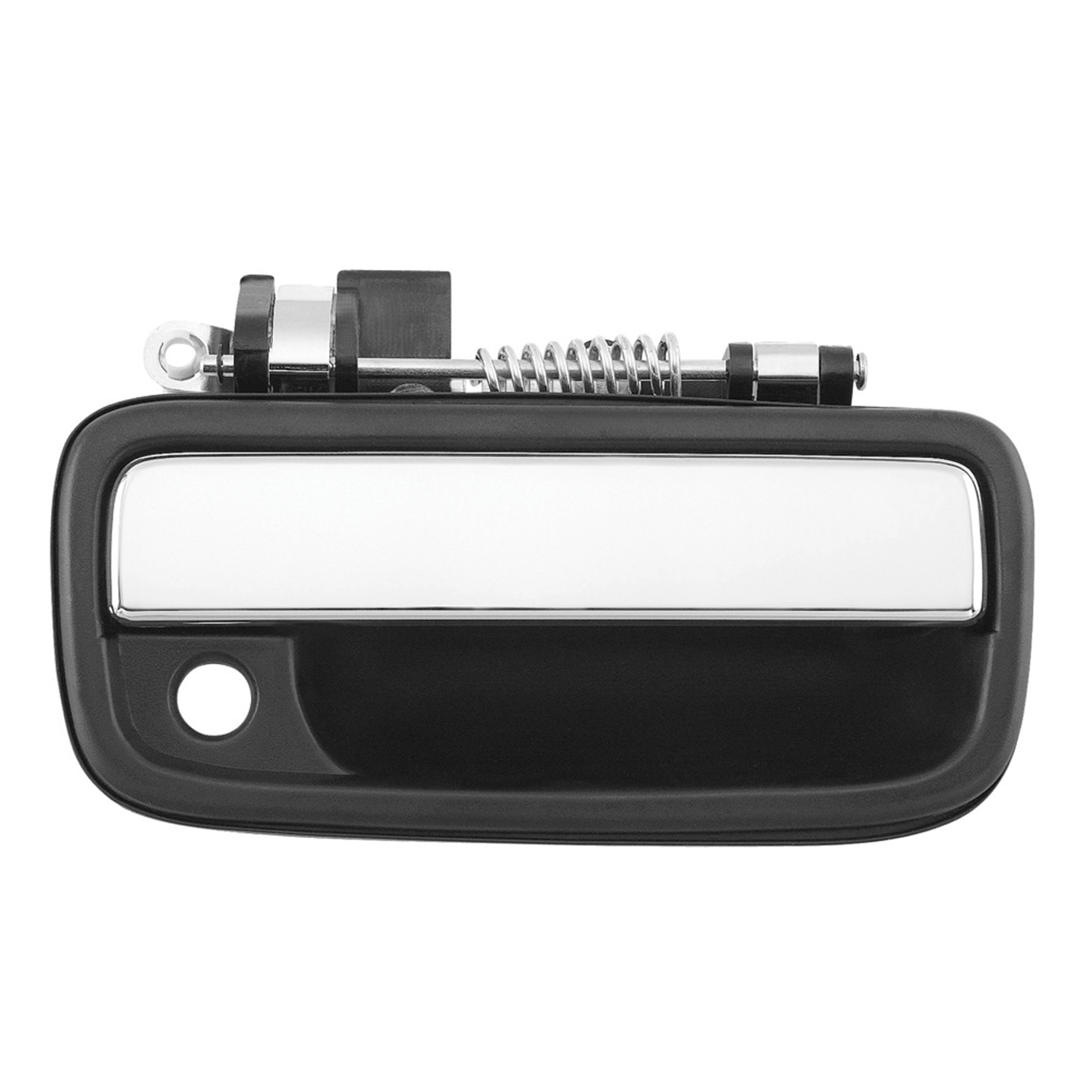 [012-3015-00] MANIJA EXTERIOR TY TACOMA 95-04  CON HOYO PARA LLAVE LISA NEGRA/CROMO PLASTICO HUSHAN Derecho Delantera  
