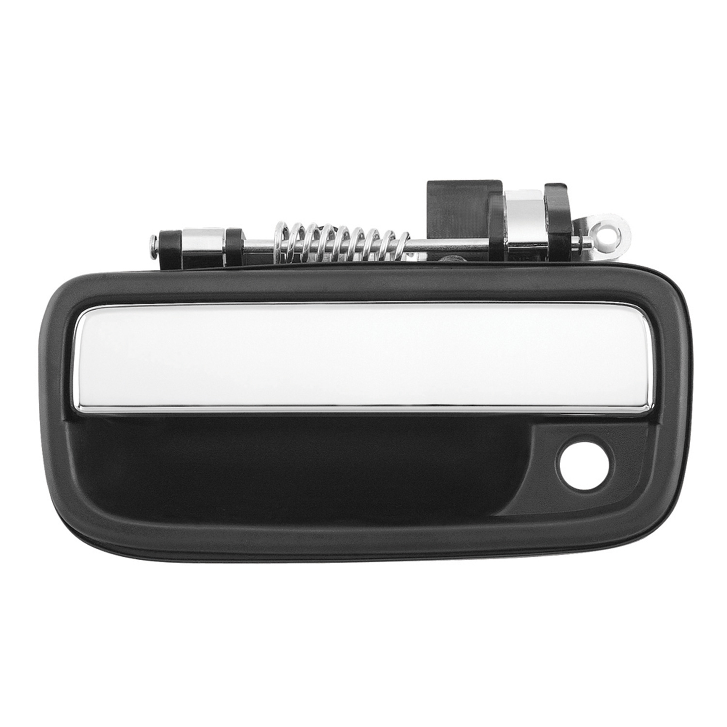 [012-3015-01] MANIJA EXTERIOR TY TACOMA 95-04  CON HOYO PARA LLAVE LISA NEGRA/CROMO PLASTICO HUSHAN Izquierdo Delantera  