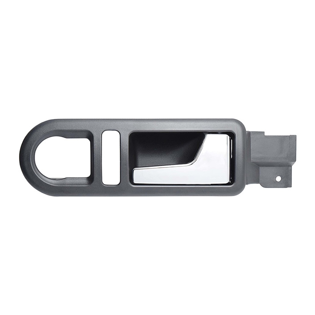 MANIJA INTERIOR VW BEETLE 98-11  CON HOYO PARA SEGURO Y CONTROL ESPEJO NEGRA/CROMO PLASTICO HUSHAN Derecho Delantera  