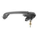 MANIJA EXTERIOR VW GOLF 4P 93-99/JETTA A3 93-98/POINTER 4P 97-99/CABRIO 93-02  PATA CORTA PIVOTE CON TOPE LISA NEGRA PLASTICO HUSHAN Derecho/Izquierdo Delantera  