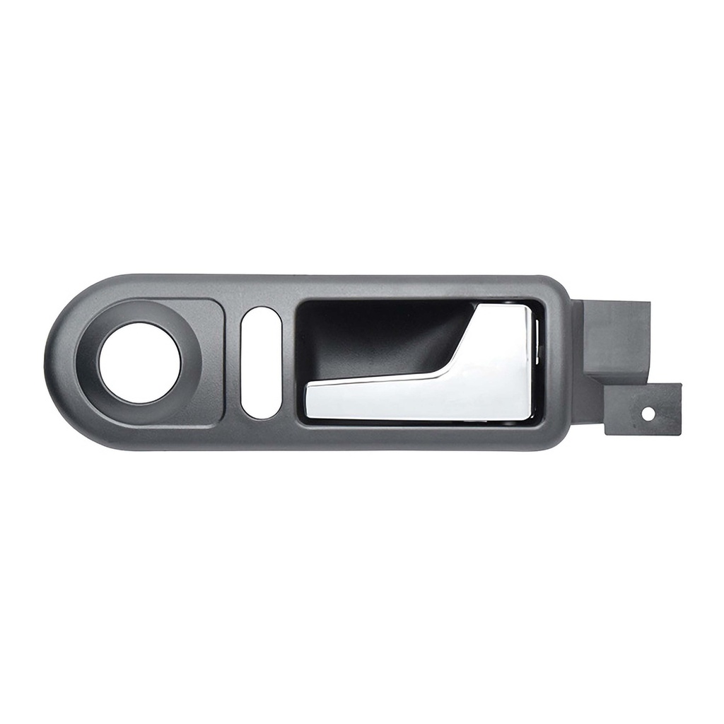 MANIJA INTERIOR VW GOLF 00-06/JETTA A4 99-07/CLASICO 08-15  CON HOYO PARA SEGURO Y CONTROL ESPEJO NEGRA/CROMO PLASTICO VIDRIO MANUAL HUSHAN Derecho Delantera  