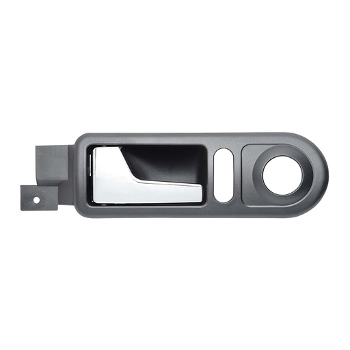 [012-3111-11] MANIJA INTERIOR VW GOLF 00-06/JETTA A4 99-07/CLASICO 08-15  CON HOYO PARA SEGURO Y CONTROL ESPEJO NEGRA/CROMO PLASTICO VIDRIO MANUAL HUSHAN Izquierdo Delantera  