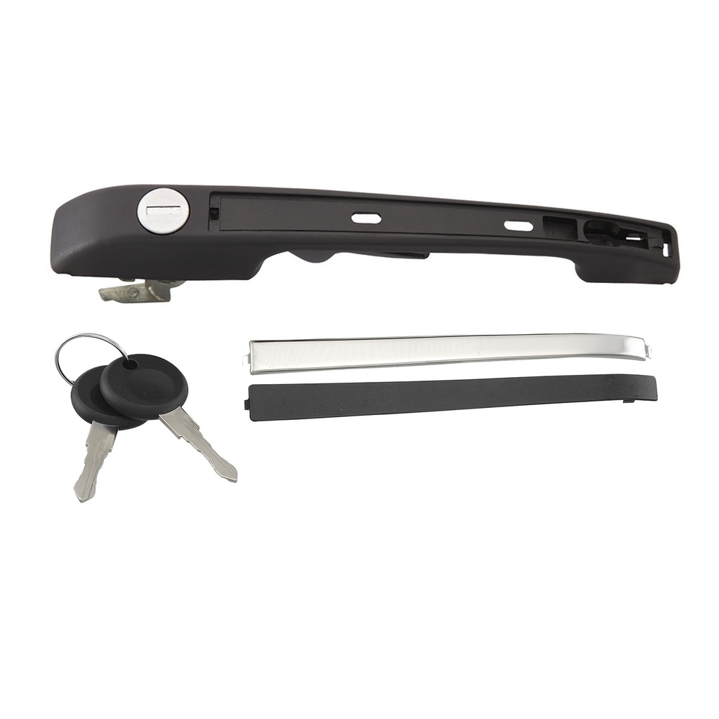 MANIJA EXTERIOR VW GOLF/JETTA A2 87-92/CARIBE 77-87/ATLANTIC 81-87  NEGRA/CROMO PLASTICO HUSHAN Derecho Delantera  