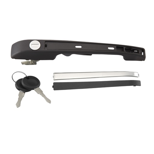 MANIJA EXTERIOR VW GOLF/JETTA A2 87-92/CARIBE 77-87/ATLANTIC 81-87  NEGRA/CROMO PLASTICO HUSHAN Derecho Delantera  