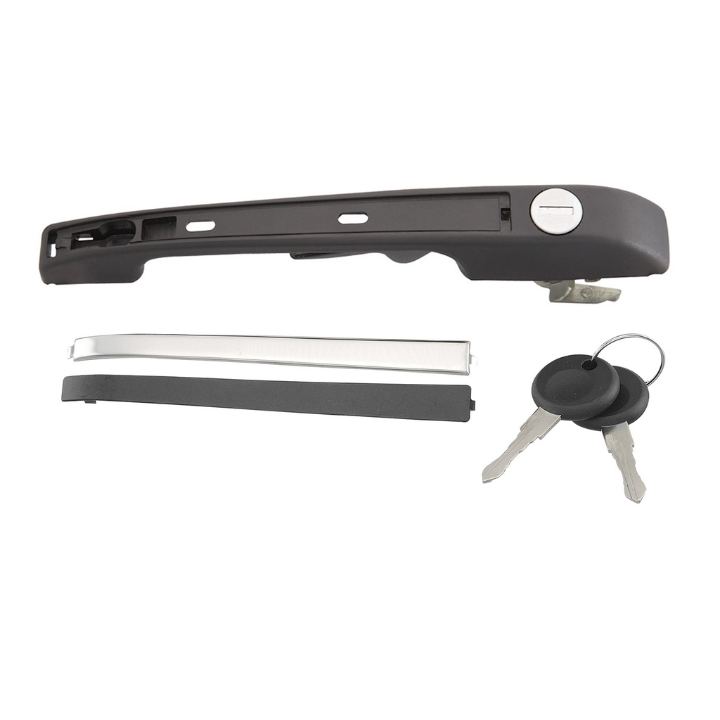 MANIJA EXTERIOR VW GOLF/JETTA A2 87-92/CARIBE 77-87/ATLANTIC 81-87  NEGRA/CROMO PLASTICO HUSHAN Izquierdo Delantera  