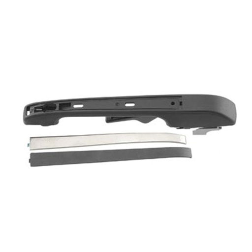 MANIJA EXTERIOR VW ATLANTIC 81-87/CARIBE 77-87/GOLF/JETTA A2 87-92  PATA CURVA NEGRA/CROMO PLASTICO HUSHAN Izquierdo Trasera  