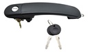MANIJA EXTERIOR VW POINTER 4P/ POINTER PU 00-10 C/HOYO PATA CORTA CORRUGADA NEGRA PLASTICO HUSHAN DER/IZQ Delantera