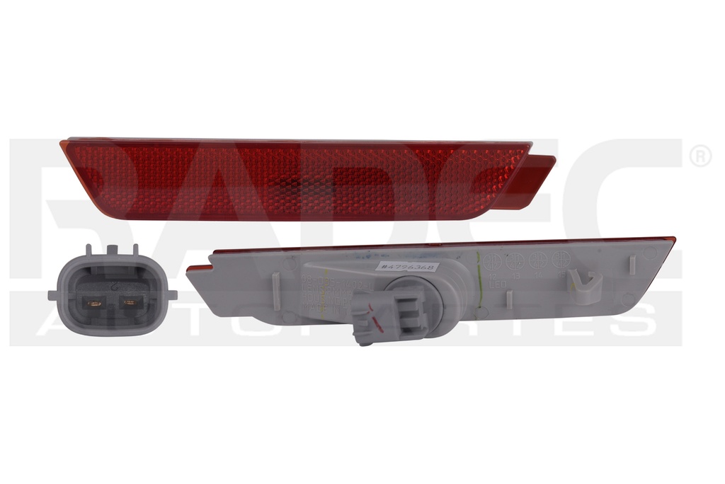 CUARTO LATERAL TRASERO CV CAMARO 10-15 ROJO DEPO IZQ