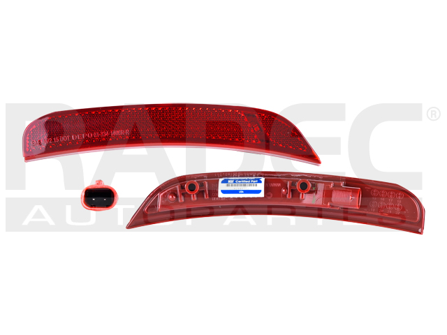 CUARTO REFLEJANTE TRASERO LATERAL DG CHARGER 15-22 RT/SRT HELLCAT V8 8 CILINDROS 5.7/6.2L 4 PUERTAS C/LEDS DEPO DER