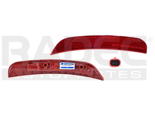 CUARTO REFLEJANTE TRASERO LATERAL DG CHARGER 15-22 RT/SRT HELLCAT V8 8 CILINDROS 5.7/6.2L 4 PUERTAS C/LEDS DEPO IZQ