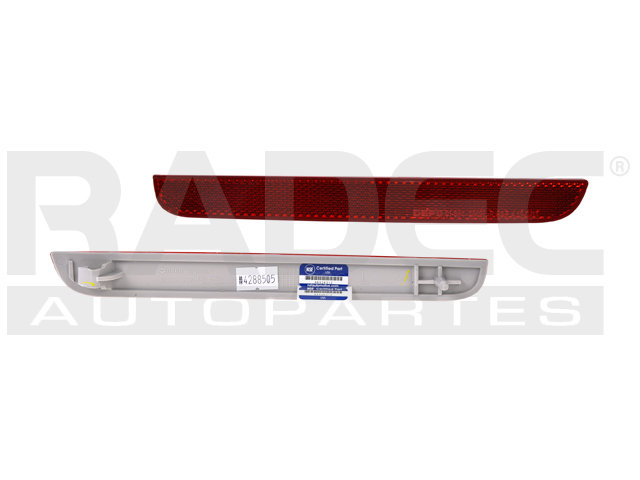 CUARTO REFLEJANTE TRASERO DG CHALLENGER 15-22 BLACK LINE/GT/SCAT PACK/SRT V6/V8 6/8 CILINDROS 3.6/6.2/6.4L 2 PUERTAS DEPO IZQ