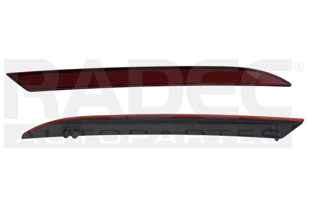 CUARTO REFLEJANTE TRASERO FD MUSTANG 18-23 ECOBOOST/GT/SHELBY/BULLITT/GT500/GT PREMIUM L4/V8 4/8 CILINDROS 2.3/5/5.2L PUERTAS TYC DER