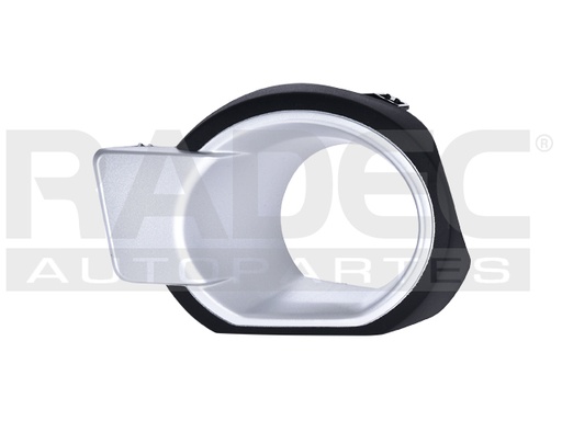 REJILLA FASCIA DELANTERA FD RANGER 13-14 PLATA C/HOYO P/FARO NIEBLA DER