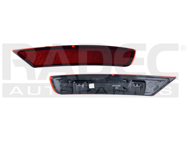 CUARTO REFLEJANTE TRASERO VW POLO 15-20 GTI L4 4 CILINDROS 1.8L 3 PUERTAS DER