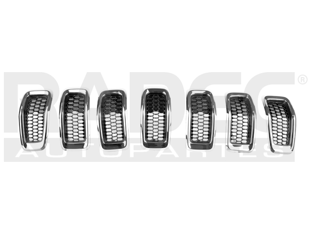 REJILLA COFRE JP CHEROKEE 14-18 CROMADA (JGO 7 PIEZAS)