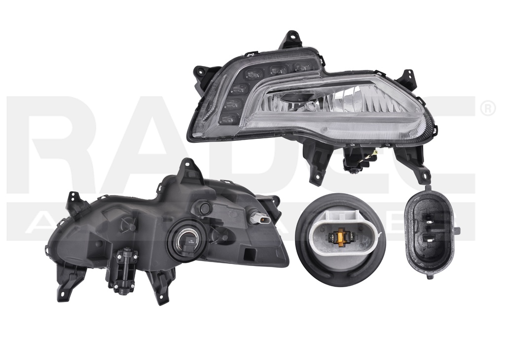 FARO NIEBLA HY GRAND I10 18-20 4 PUERTAS C/LEDS C/LUZ DE DIA CN DER
