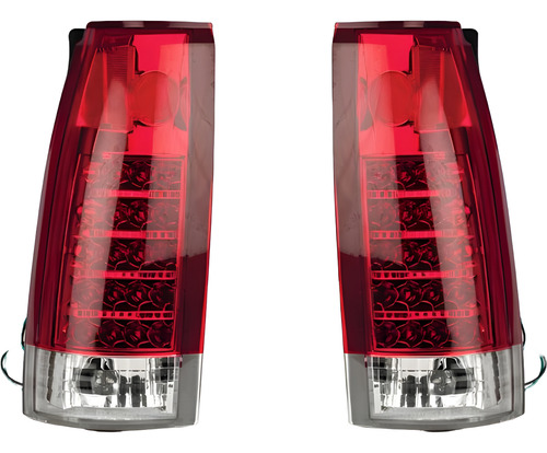 JUEGO CALAVERAS CV CHEYENNE/CUSTOM/SIERRA 92-98/SUBURBAN 92-99 BLANCO/ROJO EE LED