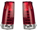 JUEGO CALAVERAS CV CHEYENNE/CUSTOM/SIERRA 92-98/SUBURBAN 92-99 BLANCO/ROJO EE LED
