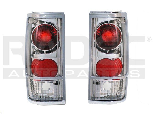 JUEGO CALAVERAS CV S-10/SONOMA 82-94 FILO CROMADO TRANSPARENTE/ROJO NACIONAL